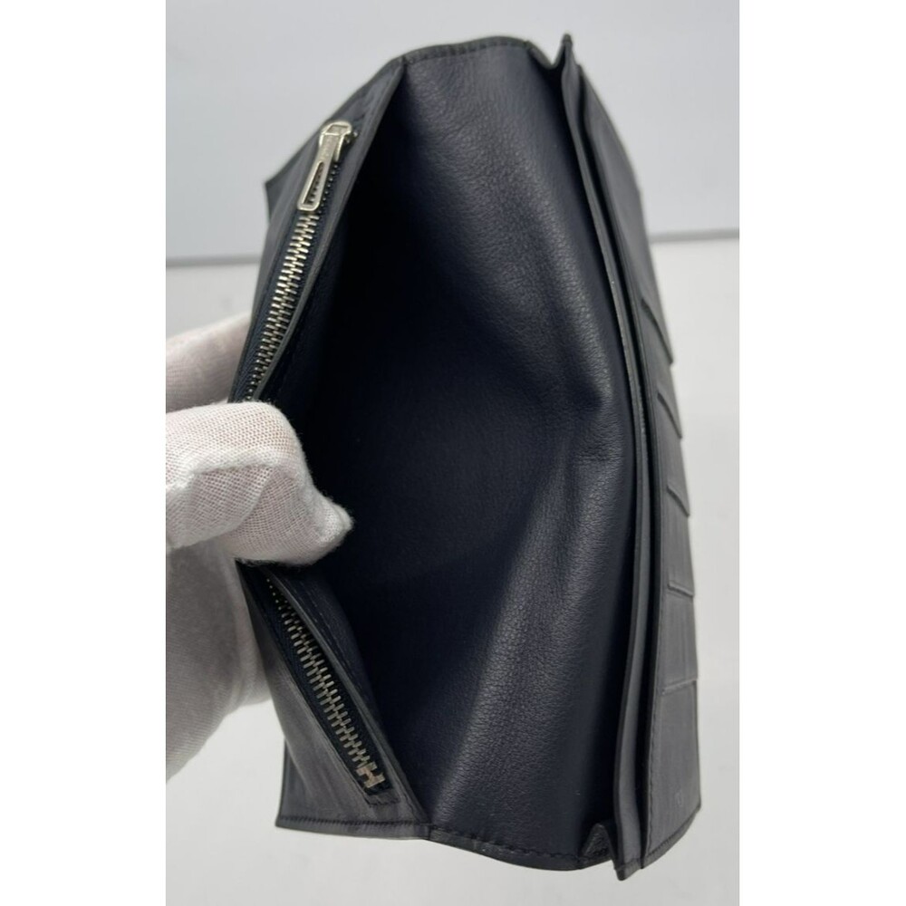 Hermès Citizen Twill Swift Leather Long Bifold Wallet Black w/ Box & Ribbon/62 - Picture 7 of 9